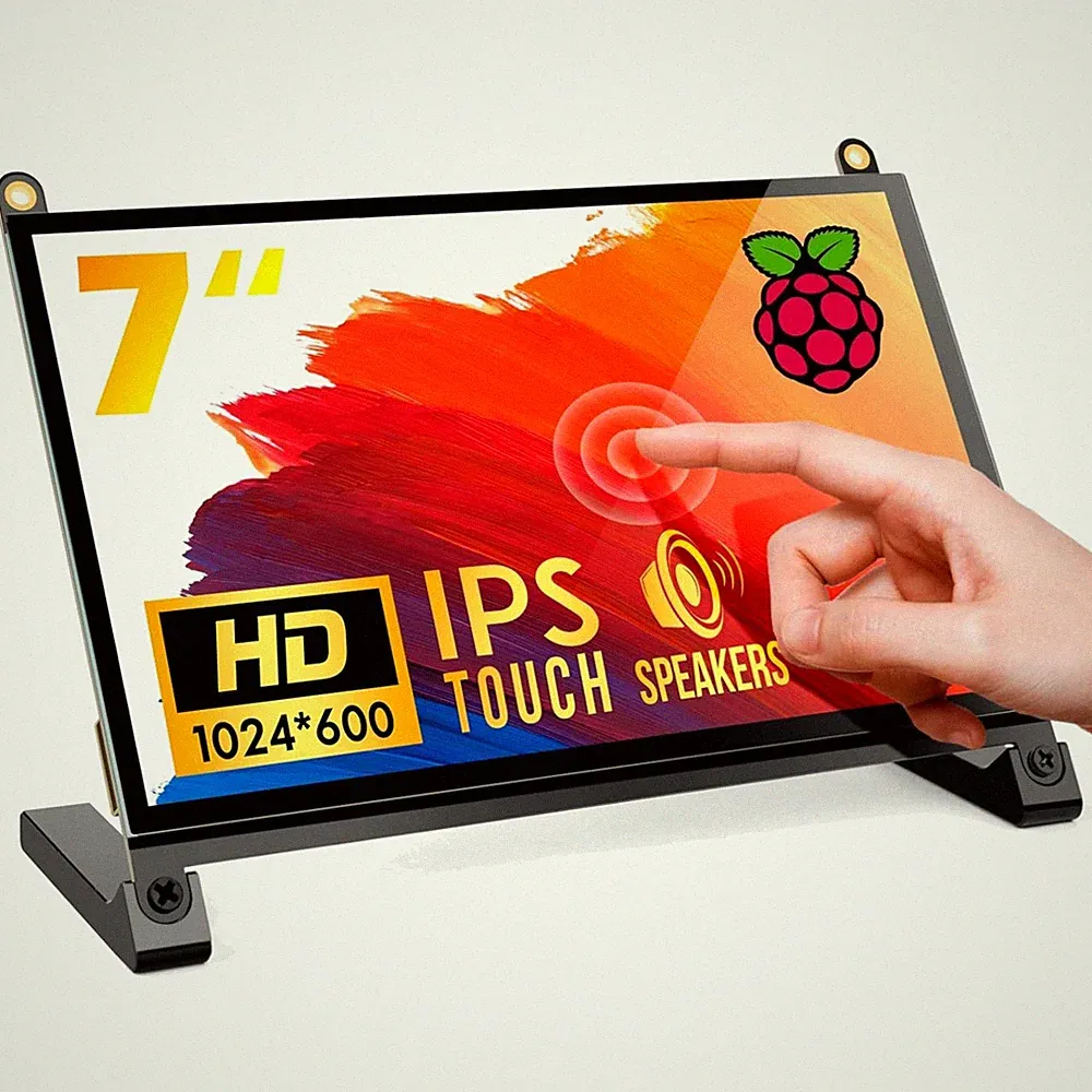 Portable Plug & Play Pi Sub-Monitor, Dual Speakers