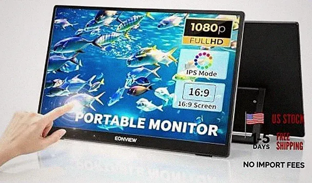Portable Touchscreen Monitor, 14 Inch, 1080P IPS Display, Touchscreen(14 Inch)