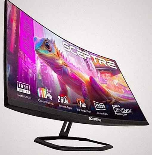 Prime Curved 32 inch Gaming Monitor 1080p DisplayPort up to 32" Curved 260Hz