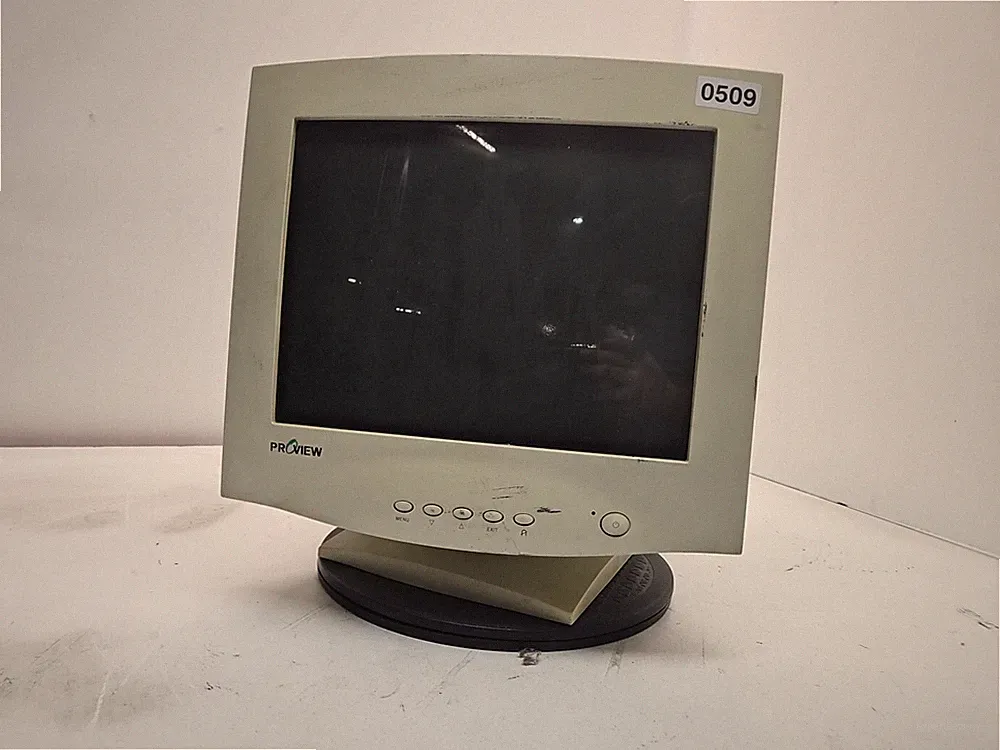 Proview PS-509 IZ-562NS 17" CRT Monitor Retro Gaming - Burn In On Screen