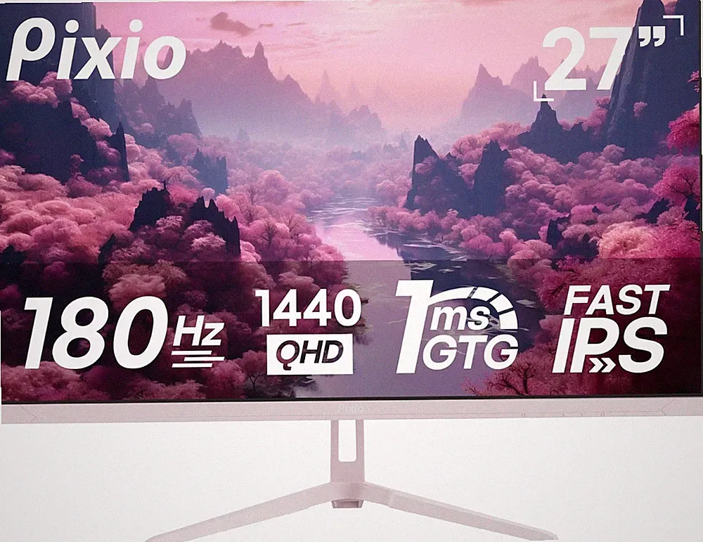PX278 Wave Pink 27" 180Hz Quad HD Gaming Monitor with Built-In Speakers
