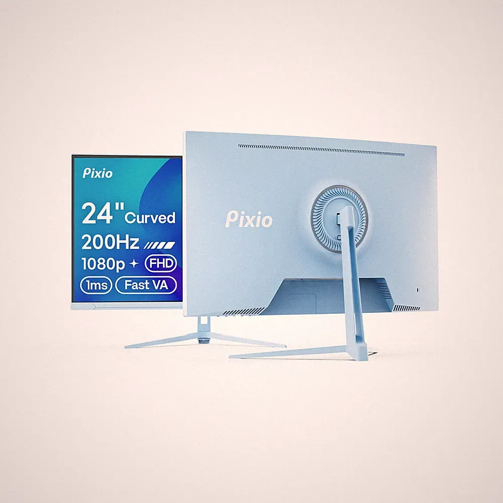 PXC248 Wave Blue 24 inch 200Hz Refresh Rate FHD 1080p Resolution 1500R Curve Fas