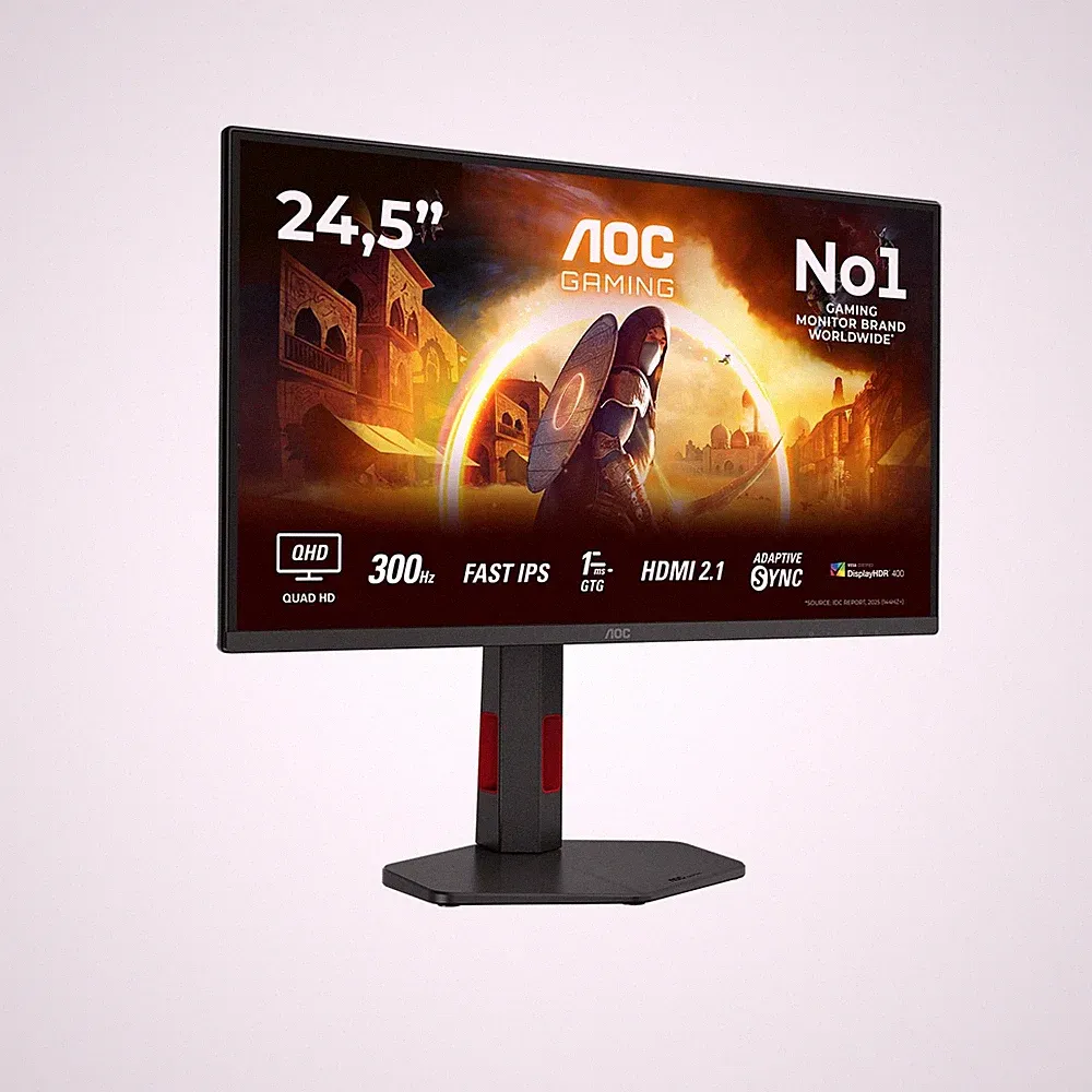 Q25G4SR 24.5 inch WQHD Gaming Monitor, 300Hz, Fast IPS Panel, 0.3ms MPRT, Ada...