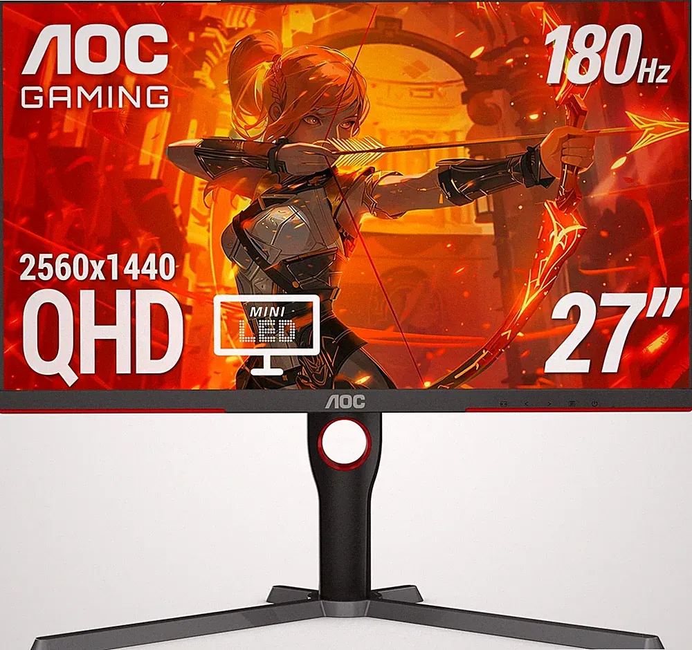 Q27G3XMN 27" QHD Gaming Monitor, 2560X1440, Mini LED, 180Hz 1Ms Gtg, HDR 1000, S