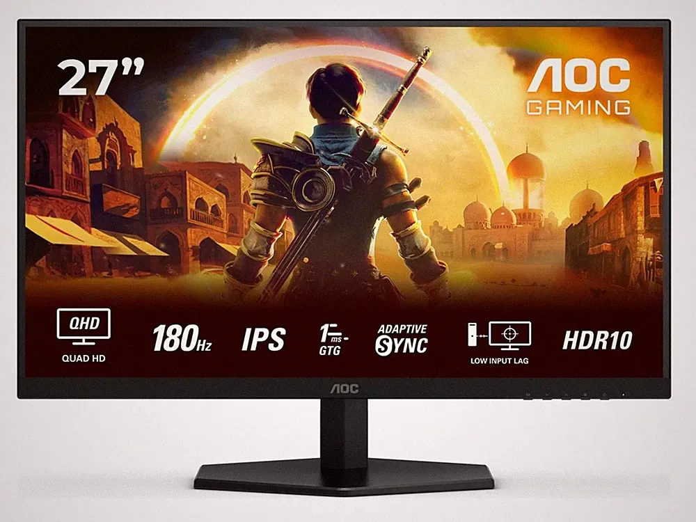 Q27G42XE 27 inch WQHD Gaming Monitor, 180Hz, Fast IPS Panel, 0.5ms MPRT, Adap...