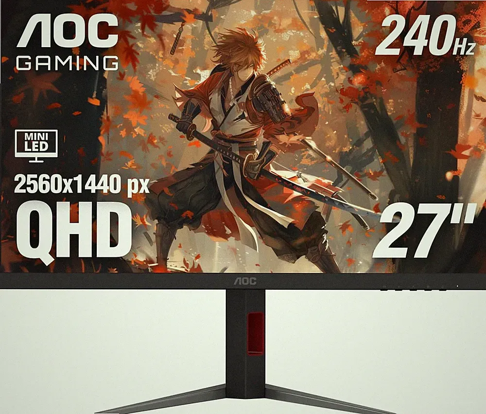 Q27G4ZMN 27" QHD Gaming Monitor, 240Hz, Mini-LED, HDR1000, Adjustable