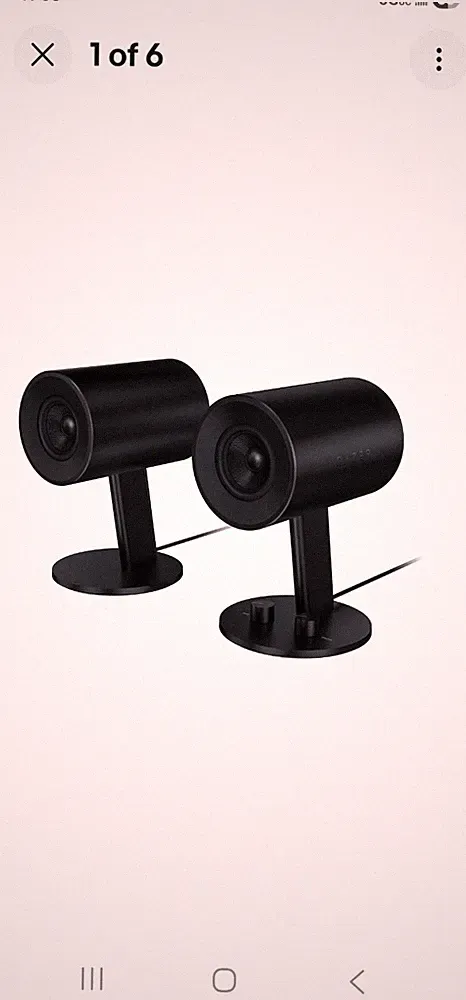 Razer Nommo Chroma Custom Woven Glass Fiber Drivers Gaming Speakers Black