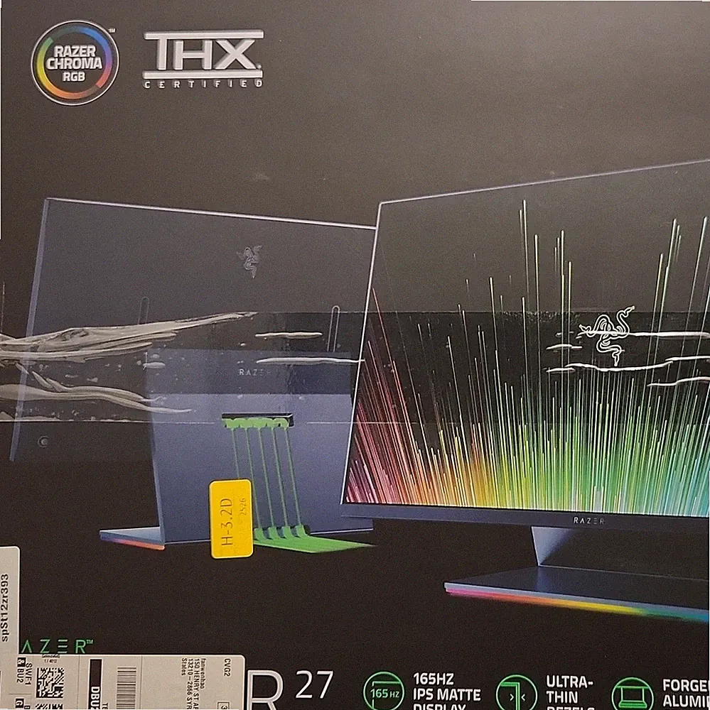 Razer Raptor 27 27in IPS LED QHD 165Hz 1ms HDR400 USB-C HDMI DP