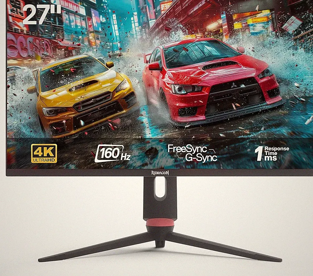 Redragon 27" 4K Flat Gaming Monitor - Mini-LED, UHD 3840x2560, 160Hz