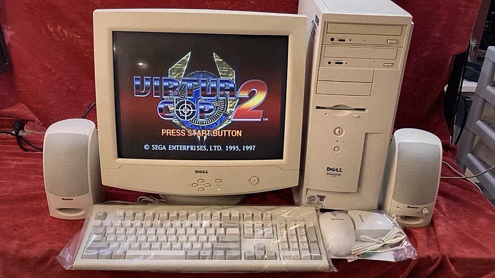 Retro Gaming Dell Beige Pentium III 1000MHz Nvidia GPU SSD CRT Monitor Y2K Win98