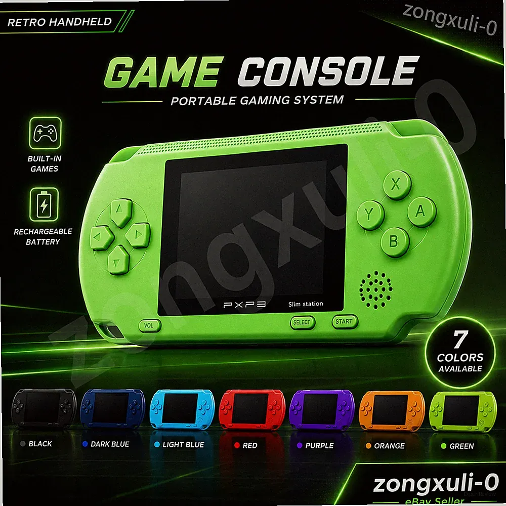 Retro Portable Handheld Game Console Classic Arcade Gaming System Rechargeable