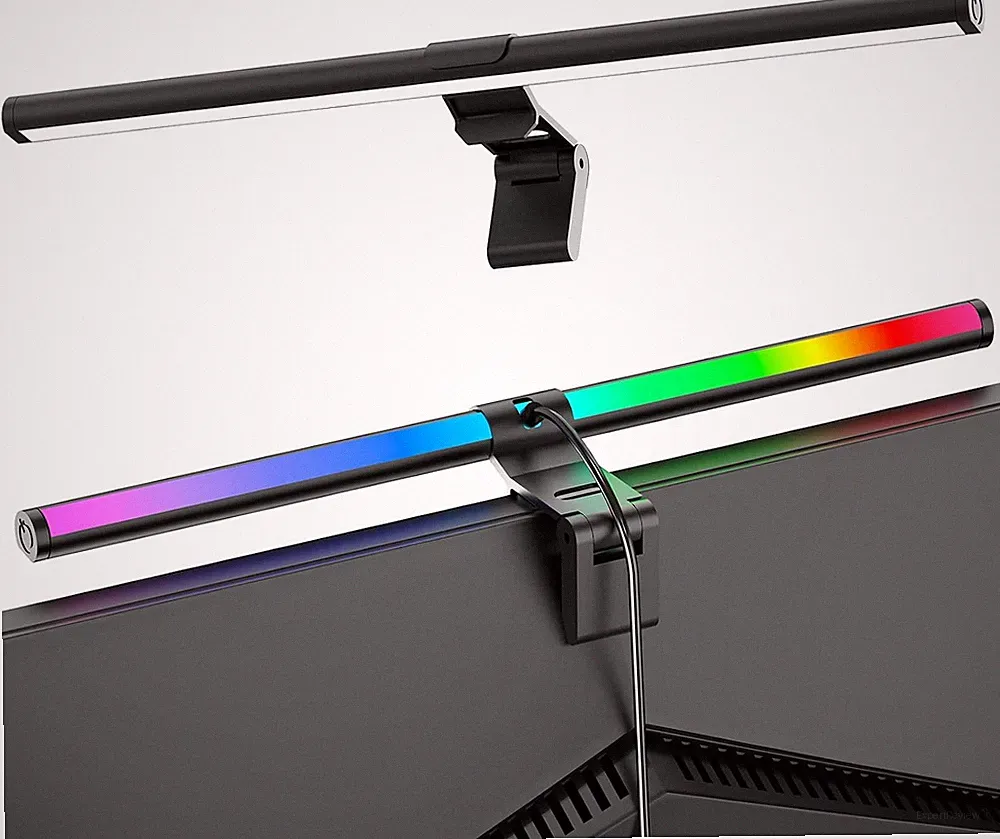 RGB Monitor Light Bar, Eye-Care Dual Light Reading Screen Lamp, 9 Modes Gaming B
