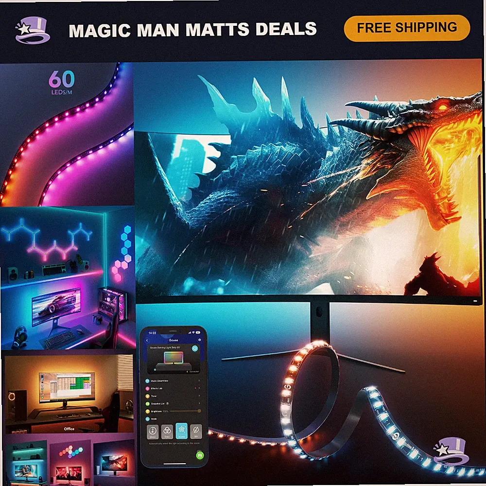 RGBIC LED Gaming Monitor Backlight for 27-34 Inch PC - Enhance Your Setup!