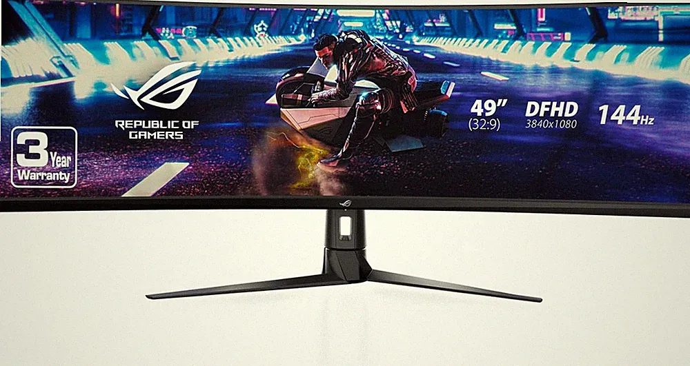 ROG Strix XG49VQ 49” Curved Gaming Freesync Monitor 144Hz Dual Full HD HDR Eye C