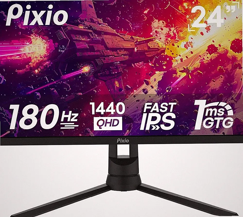 Sale! PX24Q Pro 24" QHD1440p Fast IPS 1ms 180Hz Premium Gaming Monitor By Pixio