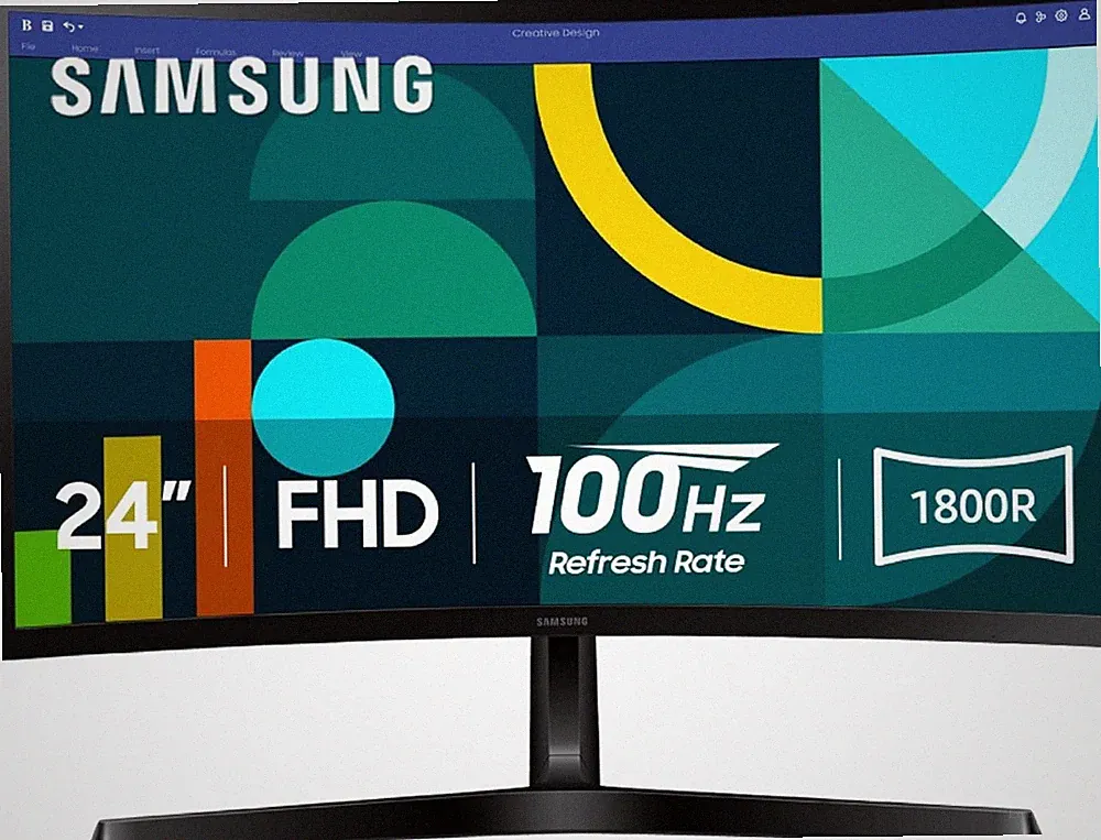 SAMSUNG 24" Curved Gaming Monitor Essential S3 S36GD FHD 1800R S24D366GAN HDMI