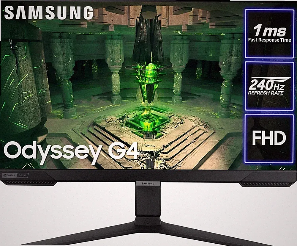 Samsung 25 inch Odyssey G4 Series FHD Gaming Monitor G-Sync Compatible