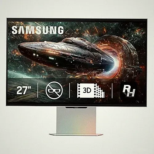 Samsung 27-inch Odyssey 3D G90XF 4K 165Hz Gaming Monitor LS27FG900XNXZA - Black