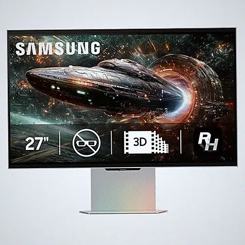 Samsung 27-inch Odyssey 3D G90XF 4K 165Hz Gaming Monitor LS27FG900XNXZA - Black
