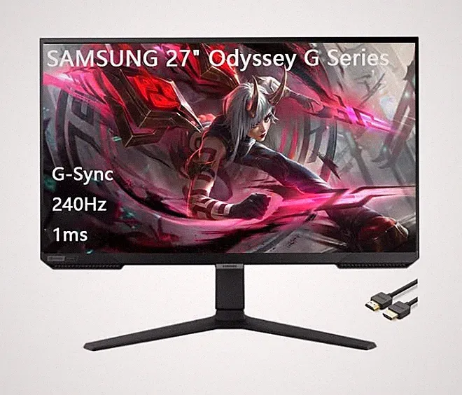 Samsung 27 Inch Odyssey G Series IPS LED Gaming Monitor Nvidia G-Sync 240Hz 9E