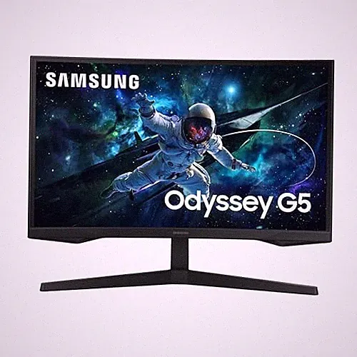 SAMSUNG 27-INCH ODYSSEY G55C SERIES QHD CURVED MONITOR LS27CG552ENXZA - BLACK