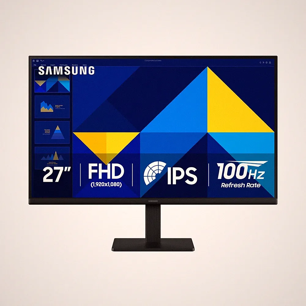 Samsung 27" IPS Monitor 100Hz Gaming Display Black