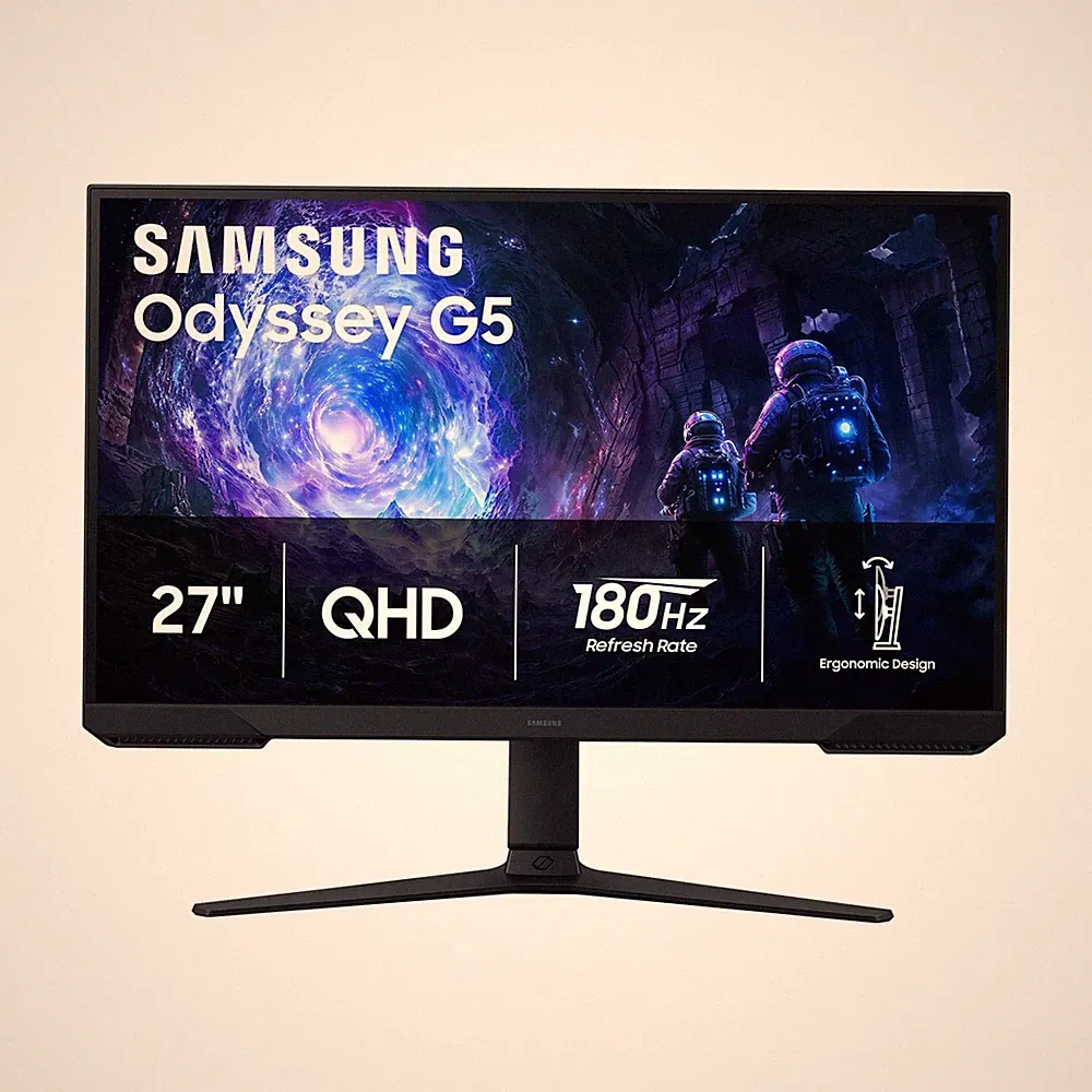 Samsung 27 Odyssey G5 G51F Gaming Monitor - Qhd 1440P 180Hz 1Ms Amd Freesync