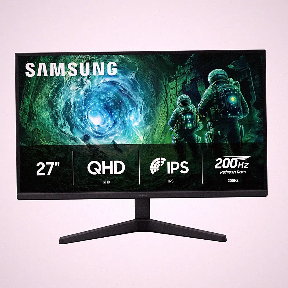 SAMSUNG 27” Odyssey G5 G53F QHD Gaming Monitor, IPS Panel, AMD FreeSync 200hz