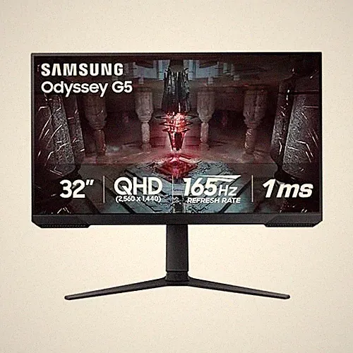 SAMSUNG 27" ODYSSEY G51C QHD 165HZ 1MS HDR10 GAMING MONITOR S27CG512EN - BLACK