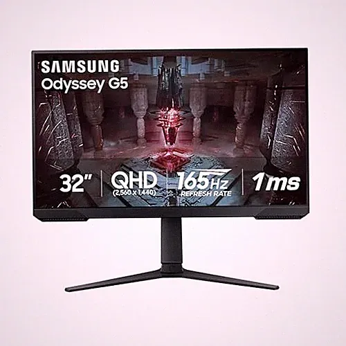 SAMSUNG 27" ODYSSEY G51C QHD 165HZ 1MS HDR10 GAMING MONITOR S27CG512EN - BLACK
