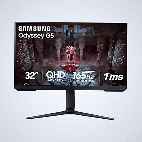 SAMSUNG 27" ODYSSEY G51C QHD 165HZ 1MS HDR10 GAMING MONITOR S27CG512EN - BLACK