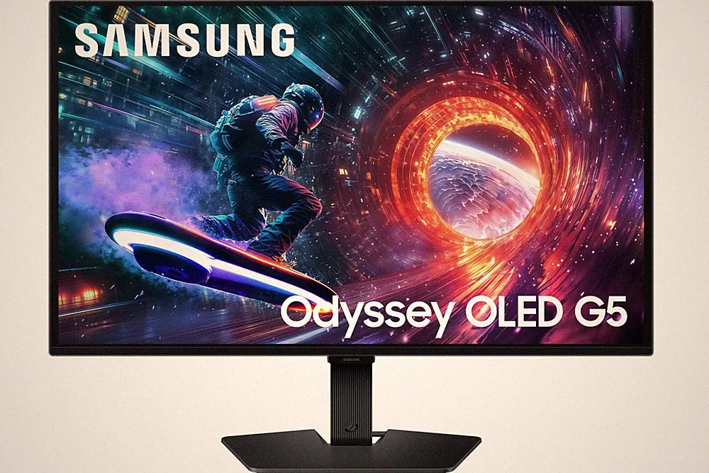 Samsung 27" Odyssey OLED G5 QHD QD-OLED Gaming Monitor Black Glare Free