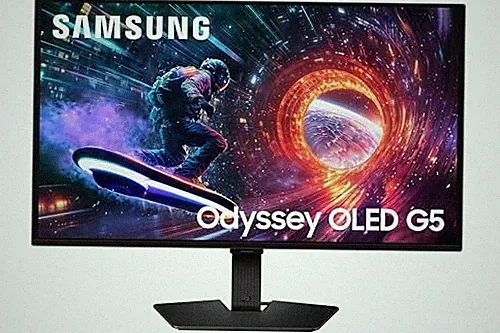 SAMSUNG 27” ODYSSEY OLED G5 QHD & QD-OLED MONITOR S27FG500SNXZA - BLACK
