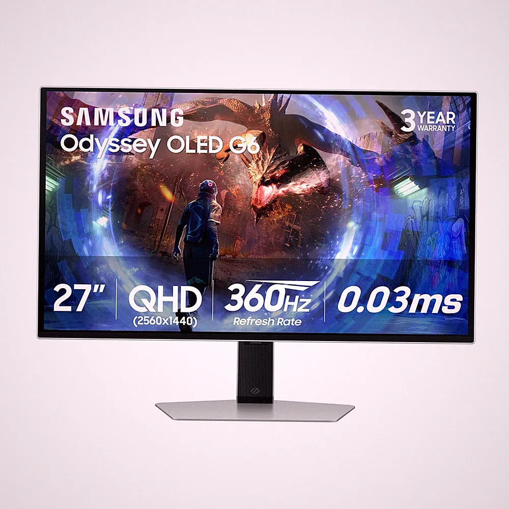 Samsung 27" Odyssey OLED G6 (G60SD) QHD 360Hz 0.03ms FreeSync Premium Pro Gaming