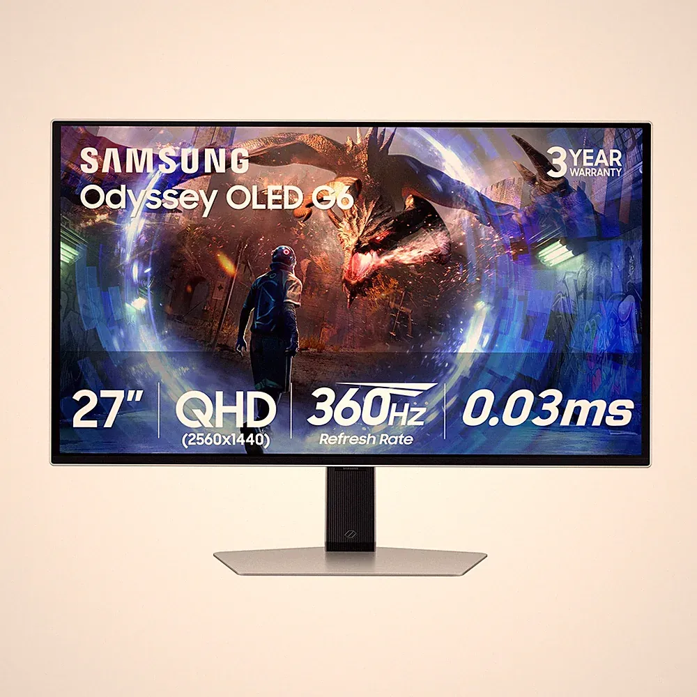 Samsung 27" Odyssey OLED G6 (G60SD) QHD 360Hz 0.03ms FreeSync Premium Pro Gaming