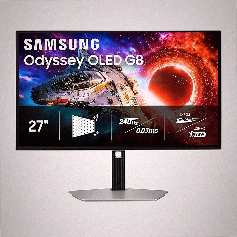Samsung 27" Odyssey OLED G8 G80SH 4K 240Hz 0.03ms Gaming Monitor LS27HG802SNXZA