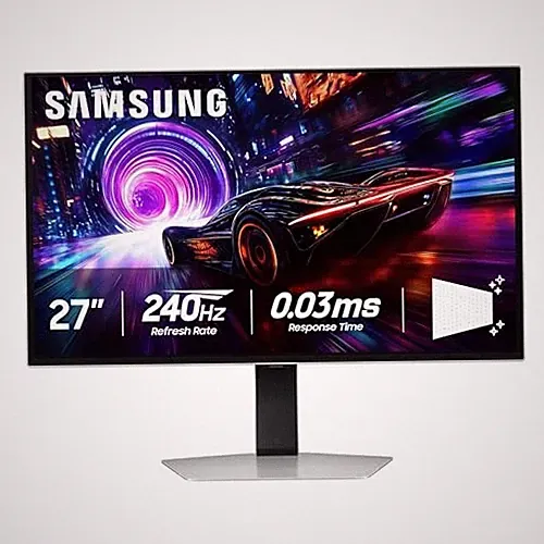 SAMSUNG 27" ODYSSEY OLED G8 G81SF 4K UHD 240HZ 0.03MS AMD MONITOR - SILVER
