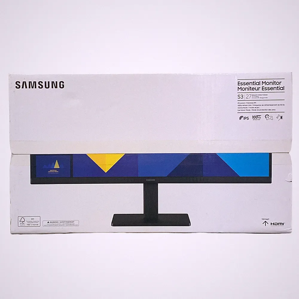 Samsung 27" S3 Business Essential Monitor with IPS Panel and Tilt-Only Stand
