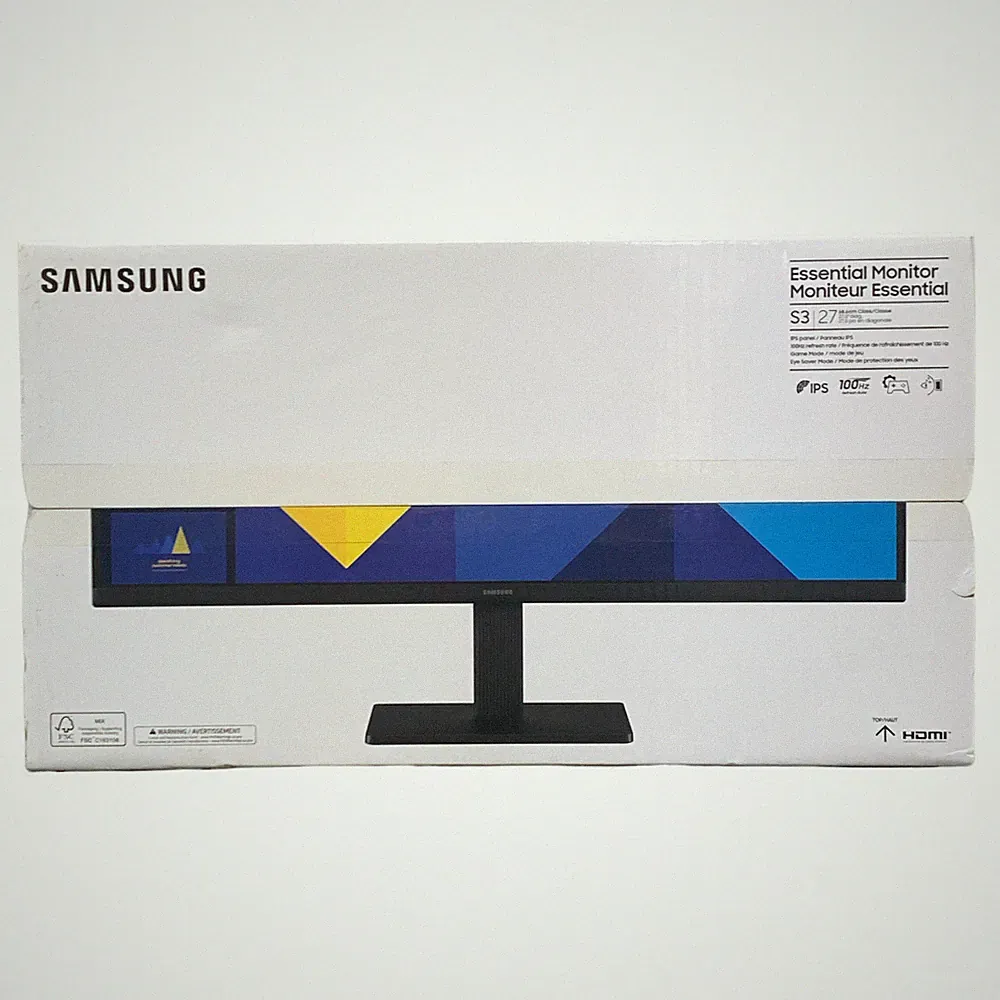 Samsung 27" S3 Business Essential Monitor with IPS Panel and Tilt-Only Stand