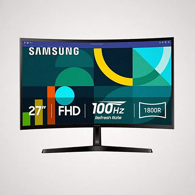SAMSUNG 27" S3 Curved Monitor FHD 100Hz Game Mode Eye Comfort LS27D366GANXZA