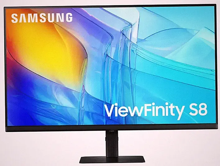 Samsung 27" ViewFinity S8 (S80D) 4K UHD HDR10 IPS Monitor, HDMI/DP/USB, Black