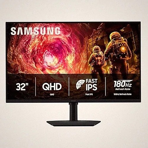SAMSUNG 32” ODYSSEY G5 SERIES QHD GAMING MONITOR 180HZ, LS32FG502ENXZA - BLACK