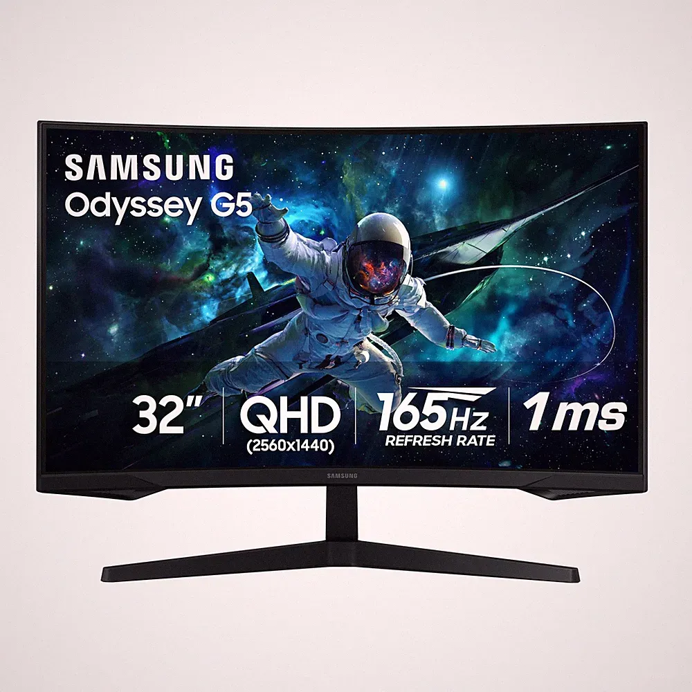 Samsung 32" Odyssey G55C QHD 165Hz 1ms 1000R Curved Gaming Monitor Black