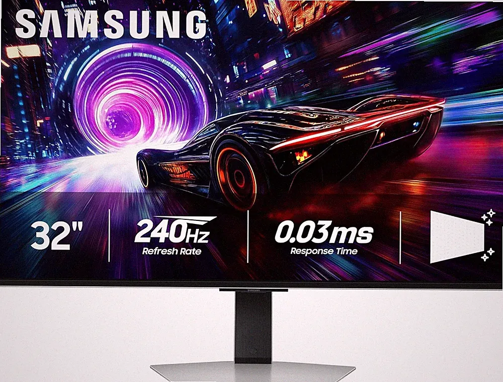 SAMSUNG 32" ODYSSEY OLED G8 G81SF 4K 240HZ GAMING MONITOR - SILVER