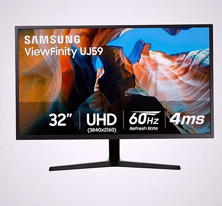SAMSUNG 32 UJ59 Series 4K UHD (3840X2160) Computer Monitor VA Panel HDMI DP USB