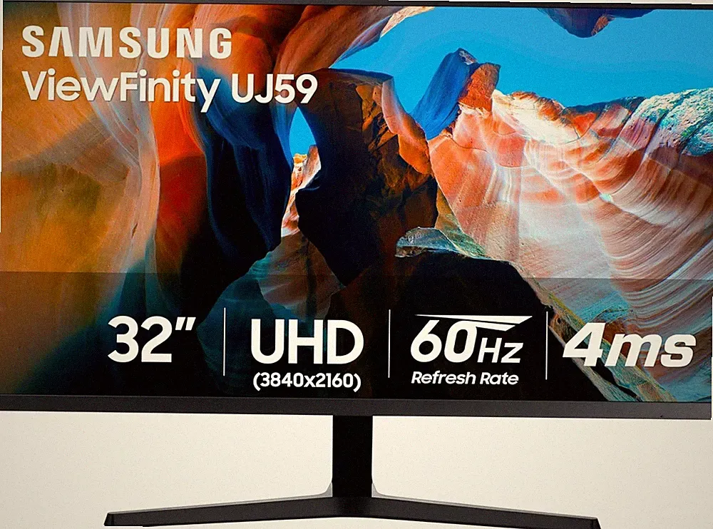 SAMSUNG 32" UJ59 Series 4K UHD (3840x2160) Monitor LU32J590UQNXZA, COSMETIC FLAW