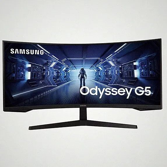 SAMSUNG 34" Class Curved G5 Ultra WQHD 3440x1440 monitor LC34G55TWWNXZA