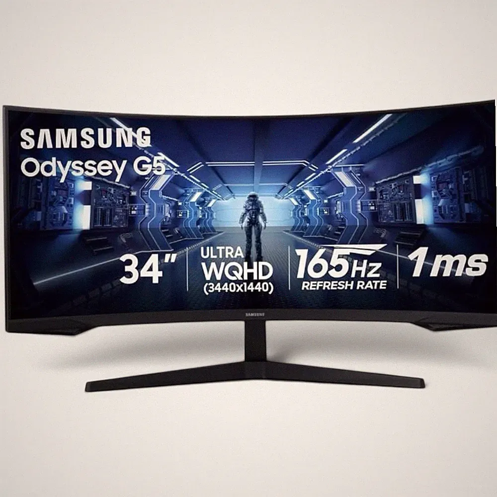 Samsung 34” Odyssey G5 Curved Gaming Monitor 165Hz 1ms WQHD New Ripped Box