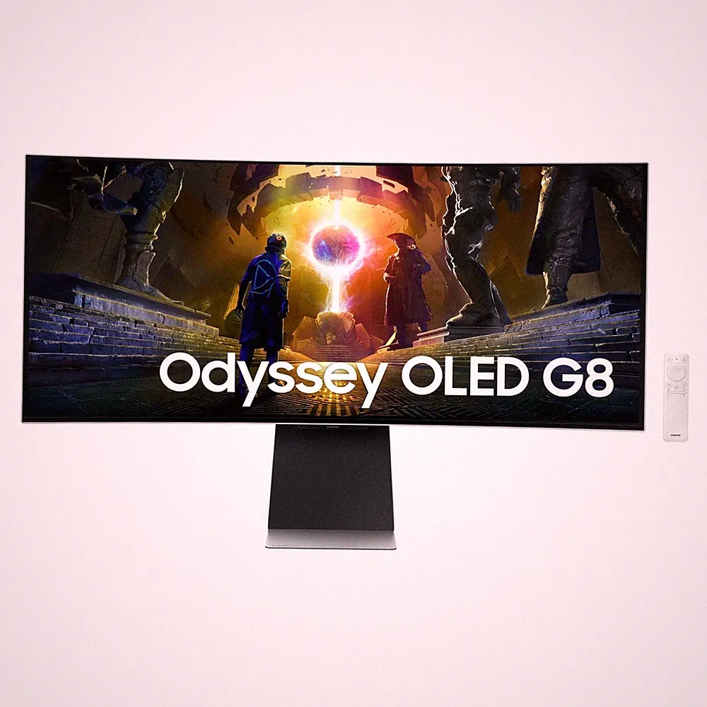 Samsung 34" Odyssey OLED G8 G85SD Ultra WQHD 175Hz Gaming Monitor, Silver