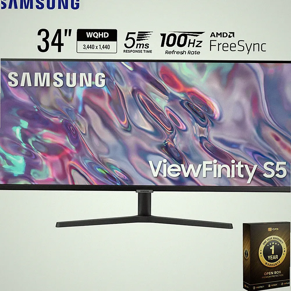Samsung 34" ViewFinity S50GC Series Ultrawide Monitor OPEN BOX + 1 Year Warranty